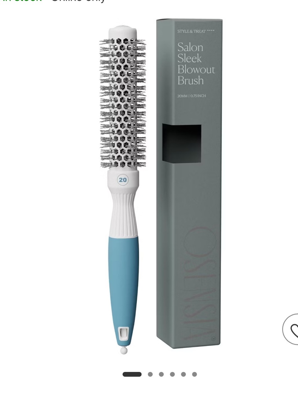 OSENSIA professional Ceramic Ionic Infused Blowout Brush - 20mm (0.75 inch) NEW